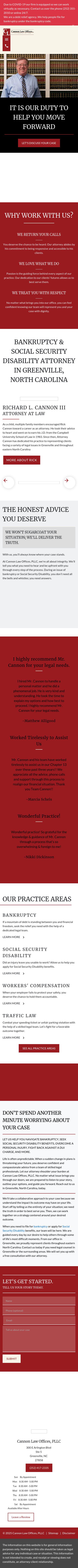 Cannon Law Offices, PLLC - Greenville NC Lawyers