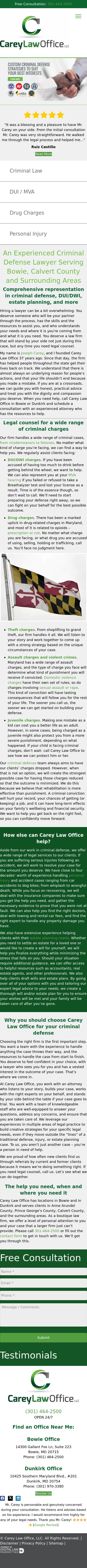Carey Law Office LLC - Bowie MD Lawyers