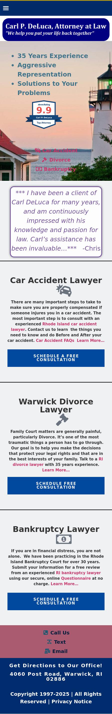 Carl P. DeLuca, Attorney at Law, LLC - Warwick RI Lawyers