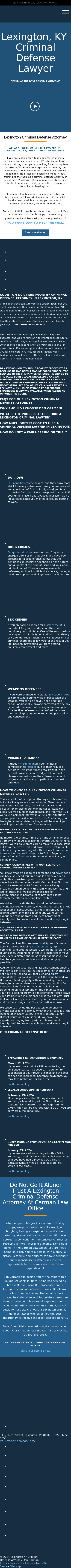 Carman Dan Attorney At Law - Lexington KY Lawyers