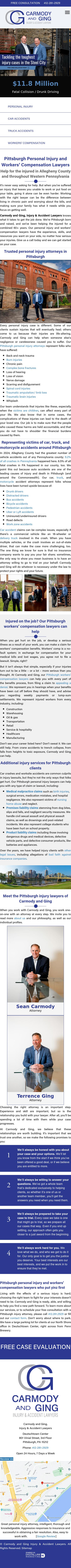 Carmody and Ging, Injury & Accident Lawyers - Pittsburgh PA Lawyers