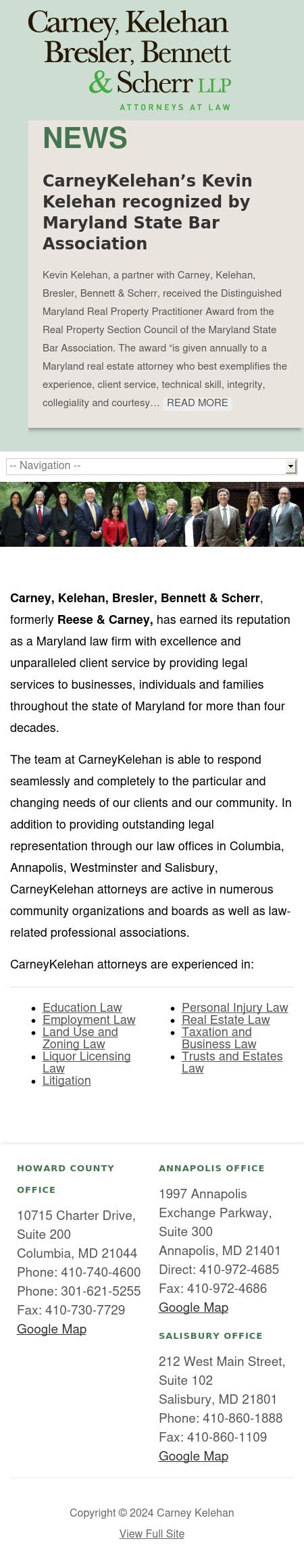 Carney, Kelehan, Bresler, Bennett and Scherr, LLP - Columbia MD Lawyers