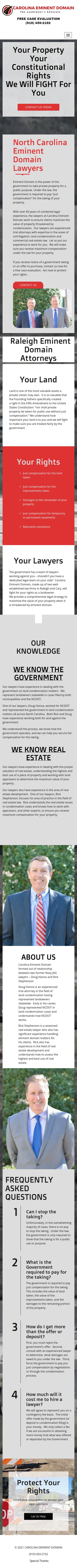 Carolina Eminent Domain - Cary NC Lawyers