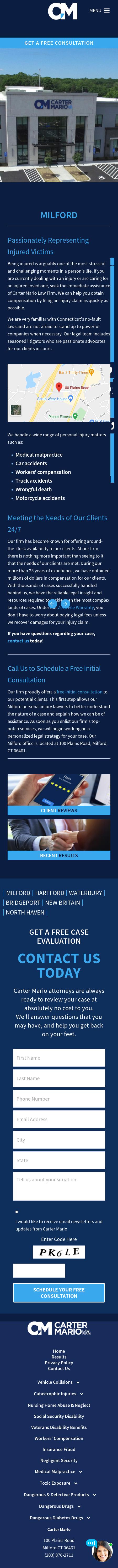 Carter Mario Injury Lawyers - Milford CT Lawyers