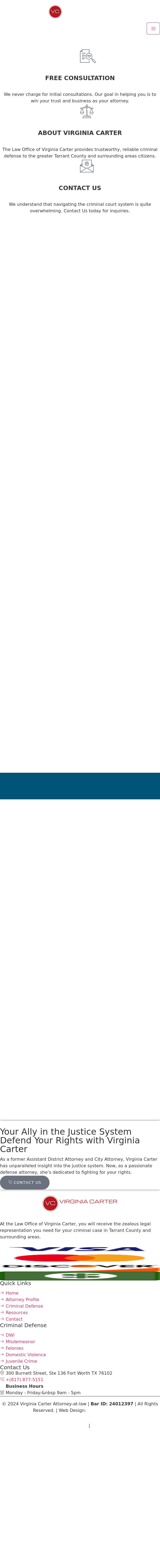 Carter Virginia Law Office Of - Fort Worth TX Lawyers