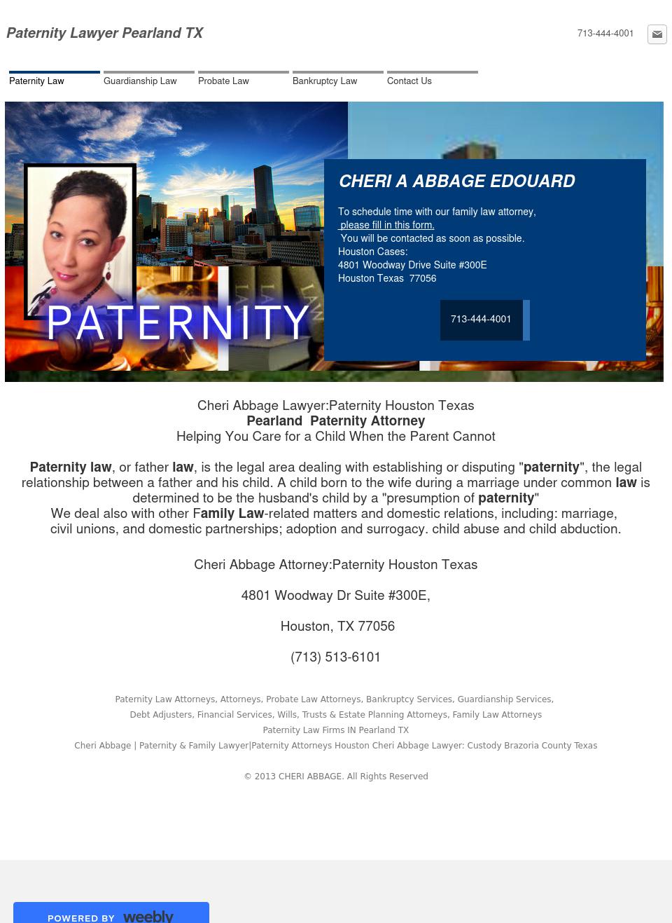Cheri Abbage Edouard Lawyer: Paternity Pearland Texas - Pearland TX Lawyers