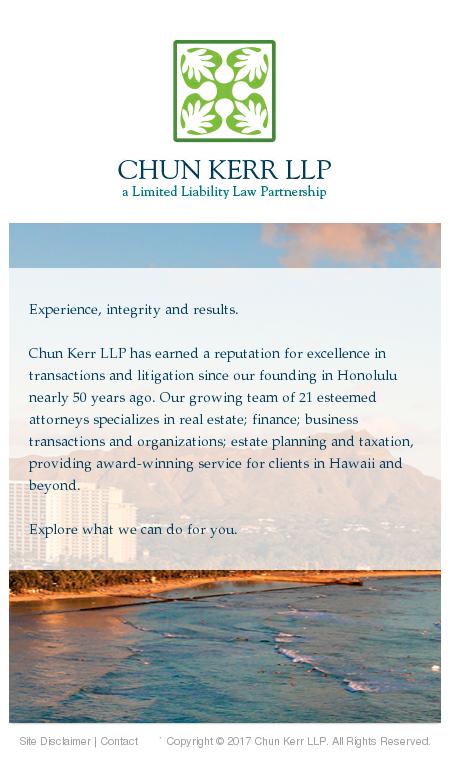 Chun Kerr Dodd Beaman & Wong A Limited Liability Law Partnership - Honolulu HI Lawyers