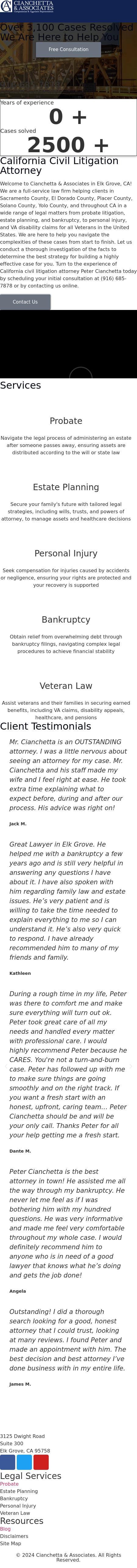 Cianchetta & Associates - Elk Grove CA Lawyers