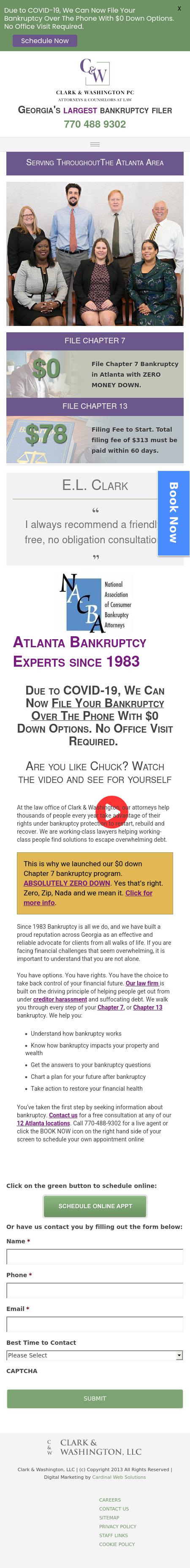 Clark & Washington LLC Bankruptcy Attorneys At Law - Atlanta GA Lawyers