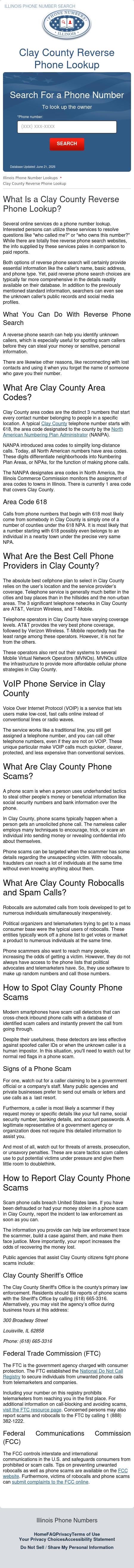 Clay County Phone Number Search - Flora IL Lawyers