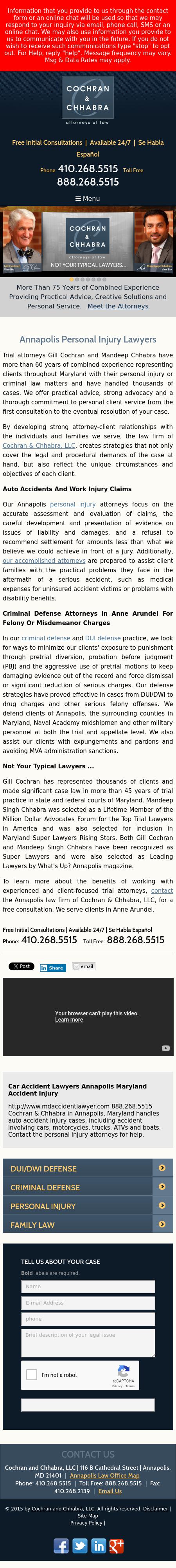 Cochran and Chhabra, LLC - Annapolis MD Lawyers
