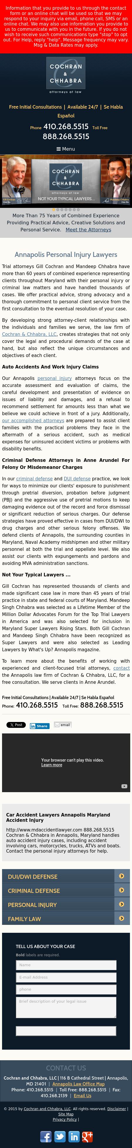 Cochran and Chhabra, LLC - Annapolis MD Lawyers