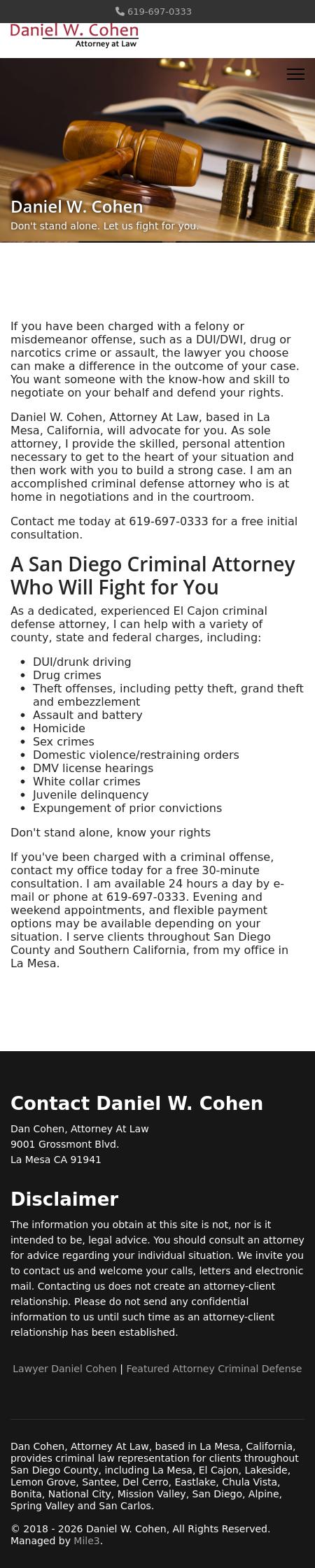 Cohen Daniel Attorneys At Law - La Mesa CA Lawyers