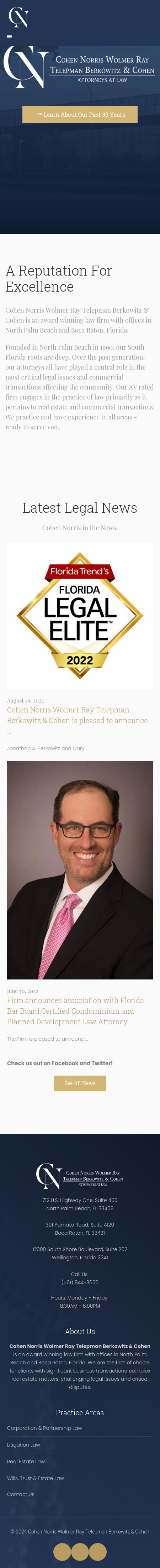 Cohen Norris Wolmer Ray Telepman & Cohen - North Palm Beach FL Lawyers