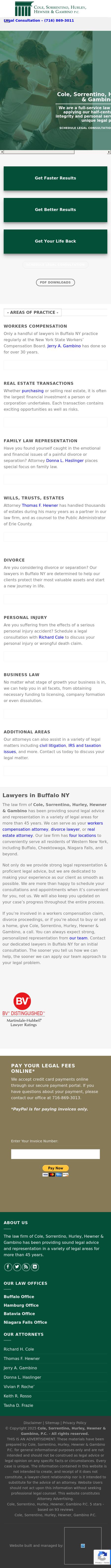 Cole, Sorrentino, Hurley, Hewner & Gambino, P.C. - Batavia NY Lawyers