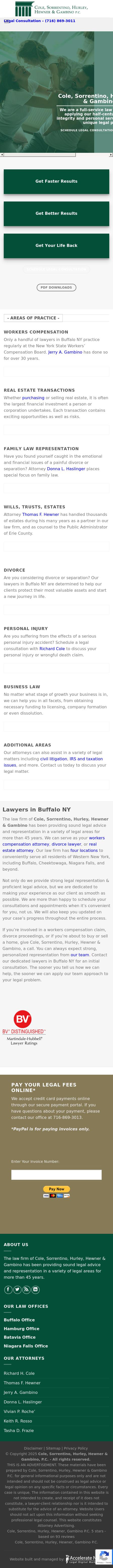 Cole, Sorrentino, Hurley, Hewner & Gambino, P.C. - Buffalo NY Lawyers