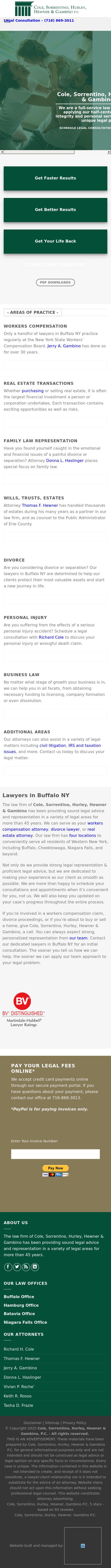 Cole, Sorrentino, Hurley, Hewner & Gambino, P.C. - Hamburg NY Lawyers