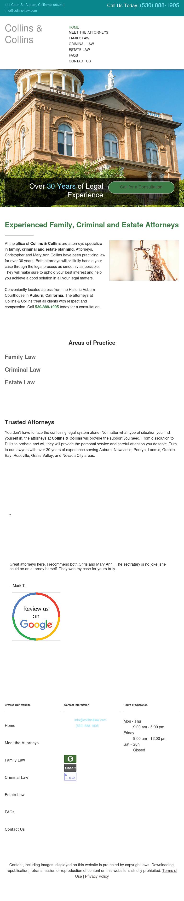 Collins & Collins - Auburn CA Lawyers