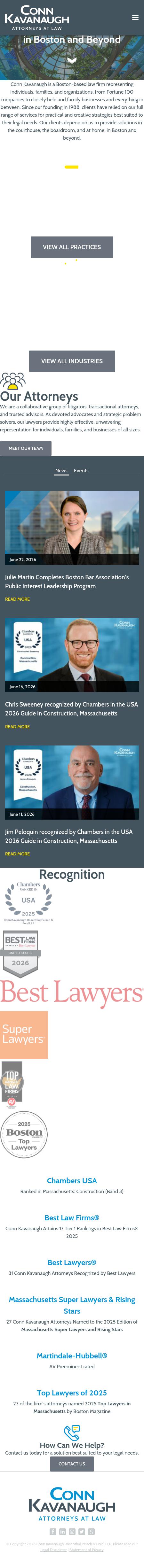 Conn Kavanaugh - Boston MA Lawyers