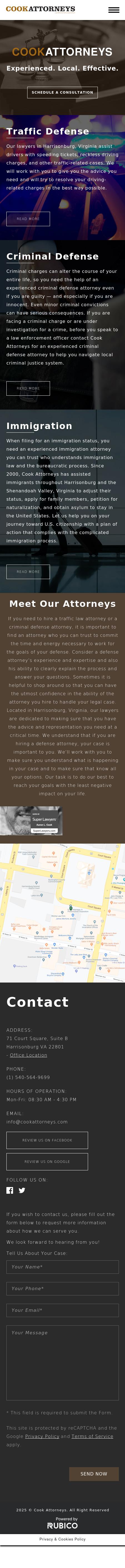 Cook Attorneys, a professional corporation - Harrisonburg VA Lawyers