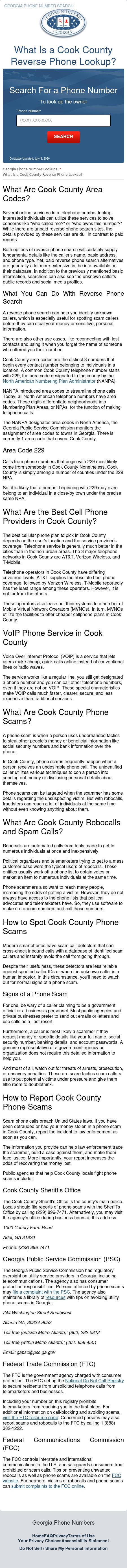 Cook County Reverse Phone Lookup - Sparks GA Lawyers