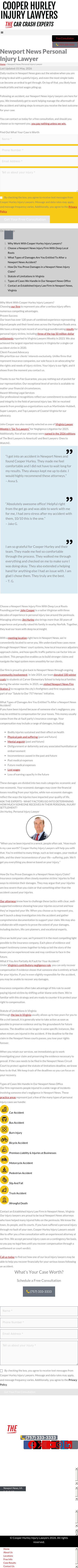 Cooper Hurley Injury Lawyers - Newport News VA Lawyers