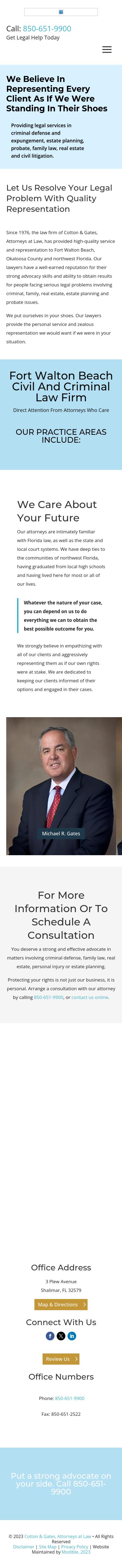 Cotton & Gates, Attorneys at Law - Shalimar FL Lawyers