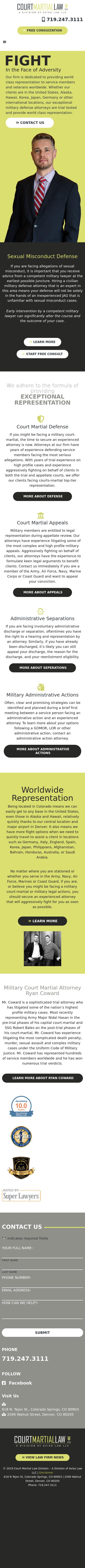 Court Martial Law - Colorado Springs CO Lawyers