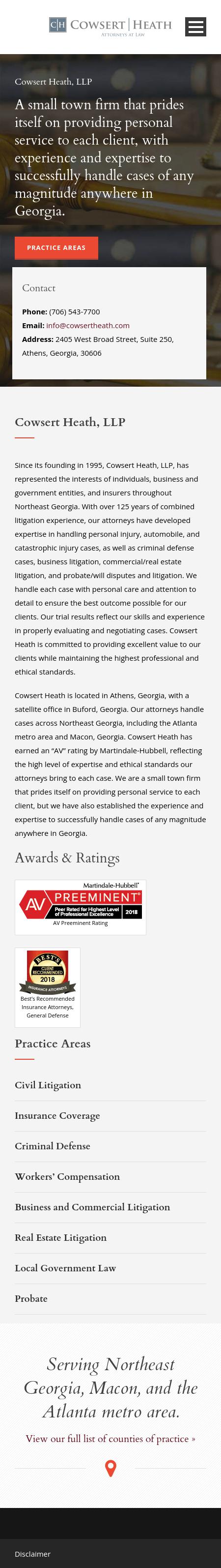 Cowsert & Avery LLP - Athens GA Lawyers