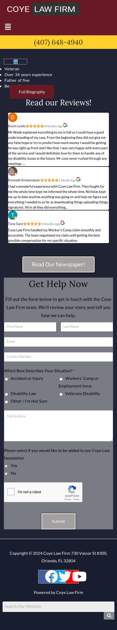 Coye Law Firm - Orlando FL Lawyers