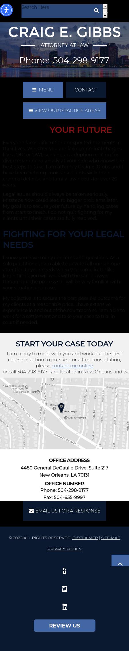 Craig E. Gibbs, Attorney at Law - New Orleans LA Lawyers
