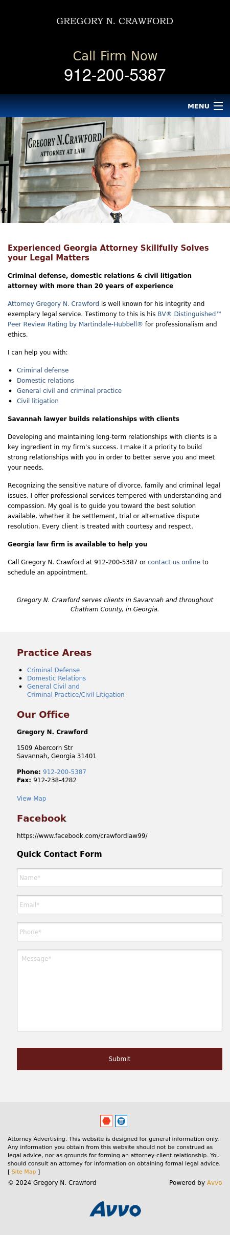 Crawford, Gregory N - Savannah GA Lawyers