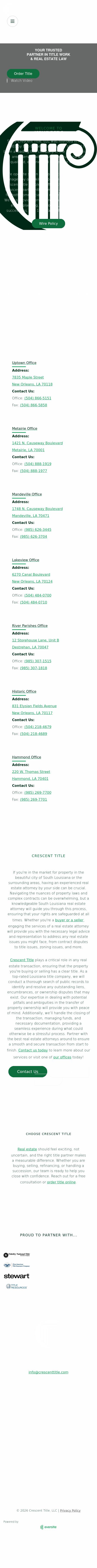 Crescent Title LLC- - New Orleans LA Lawyers