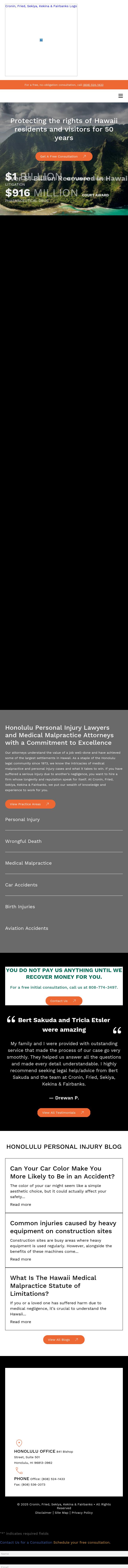 Cronin Fried Sekiya Kekina & Fairbanks - Honolulu HI Lawyers