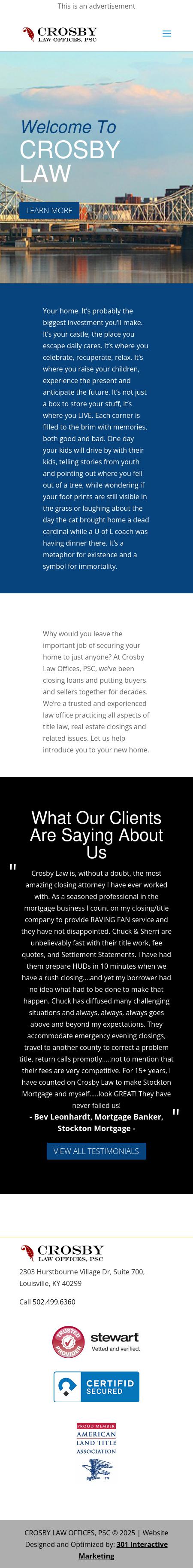 Crosby Law Offices - Louisville KY Lawyers