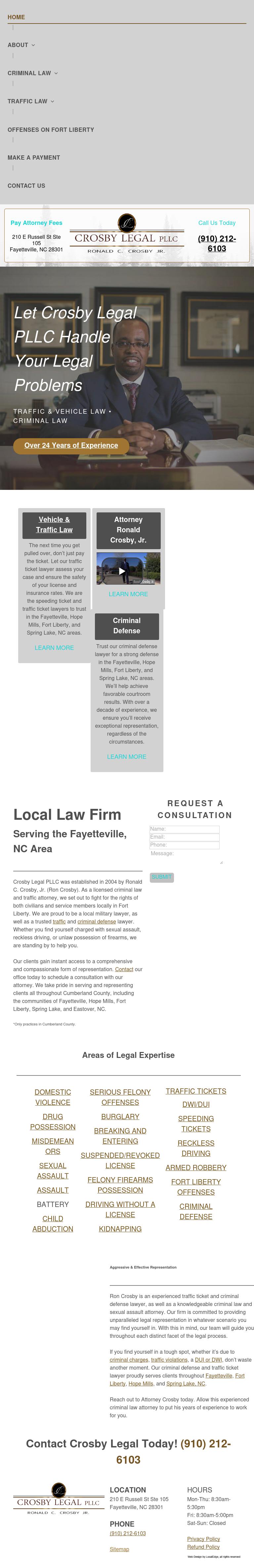 Crosby Legal, PLLC - Fayetteville NC Lawyers