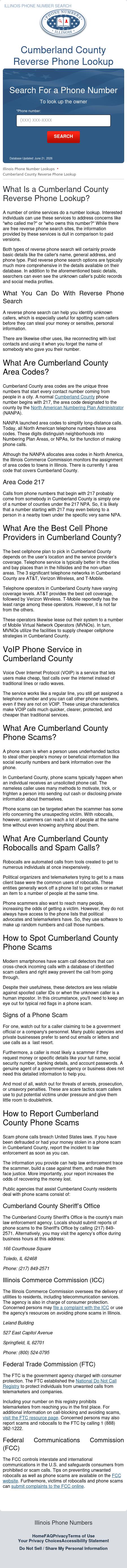 Cumberland County Phone Number Search - Neoga IL Lawyers