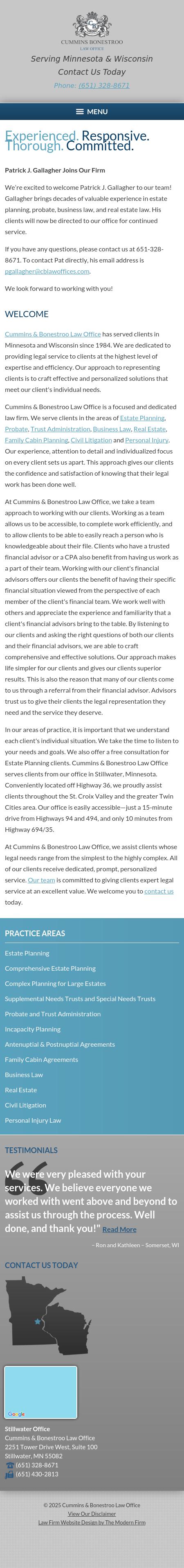 Cummins Law Office PA - Bayport MN Lawyers