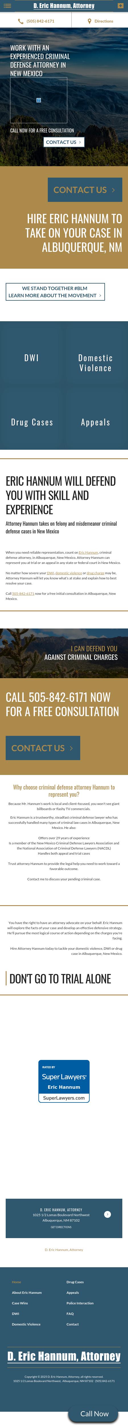 D. Eric Hannum, Criminal Defense Attorney - Albuquerque NM Lawyers