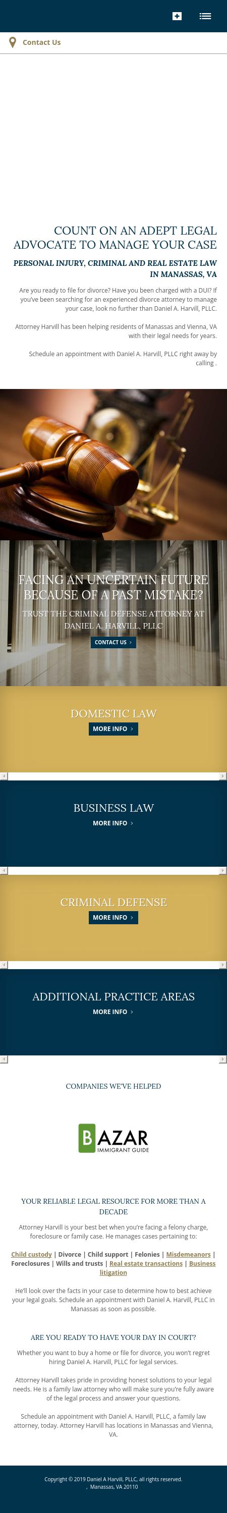 Daniel A. Harvill, PLLC - Manassas VA Lawyers