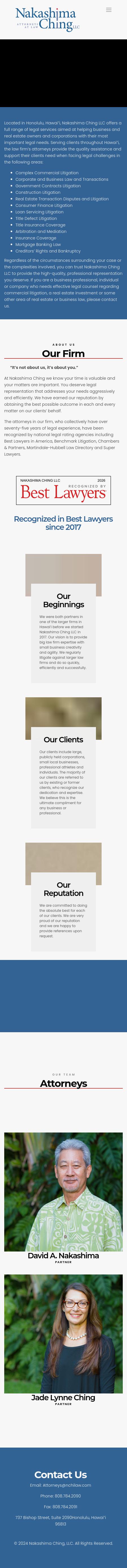 David A. Nakashima - Honolulu HI Lawyers