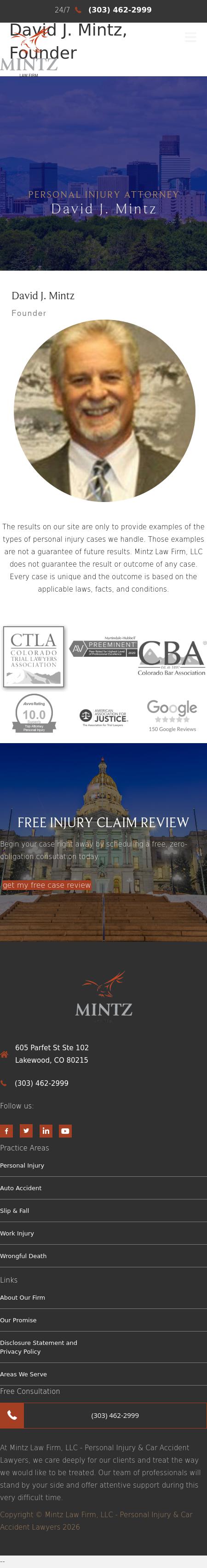 David J. Mintz - Lakewood CO Lawyers