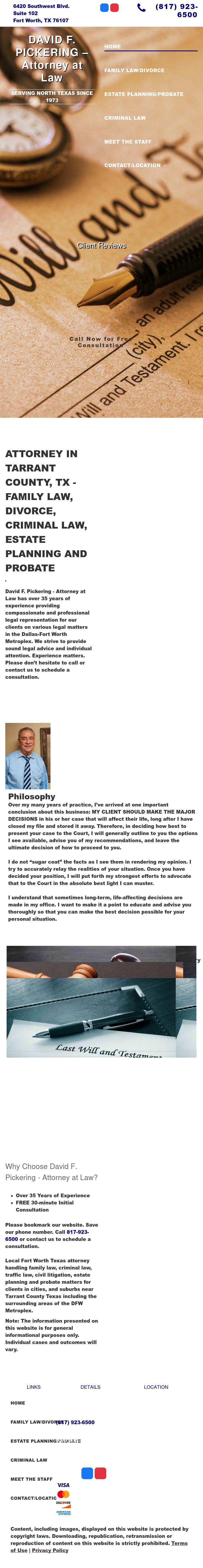 David Pickering - Benbrook TX Lawyers