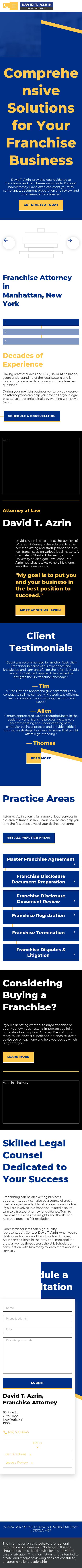 David T Azrin, Esq - New York NY Lawyers
