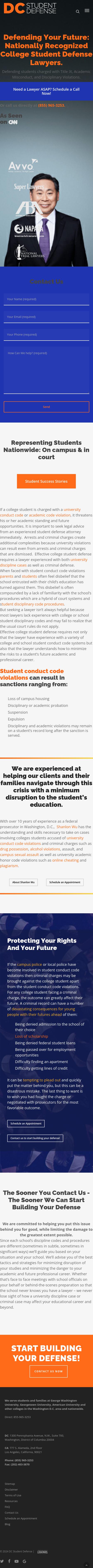 DC Student Defense - Washington, DC  WA Lawyers