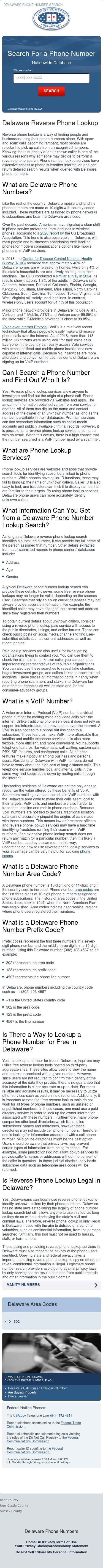 Delaware Phone Number Lookup - Townsend DE Lawyers