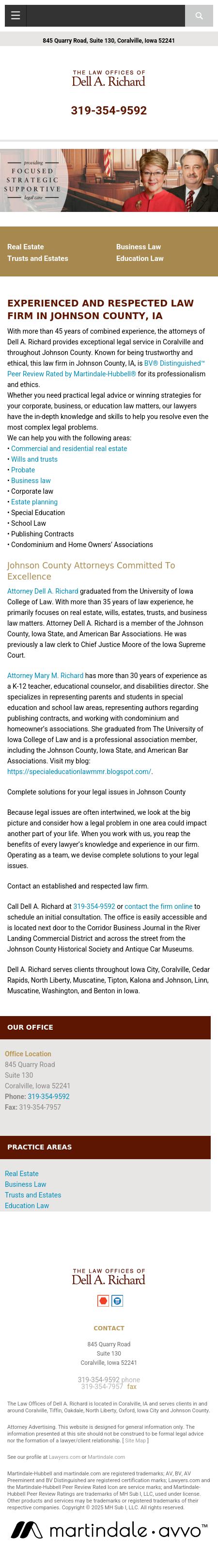 Dell A Richard - Coralville IA Lawyers