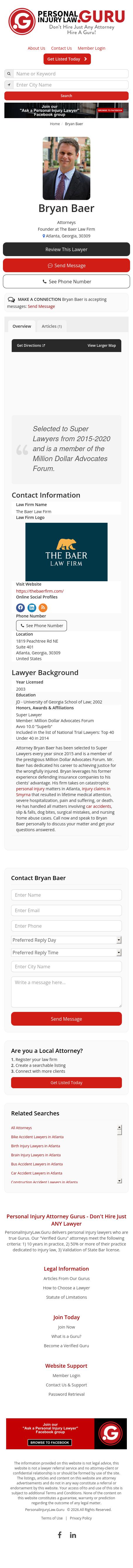 The Baer Law Firm - Atlanta GA Lawyers