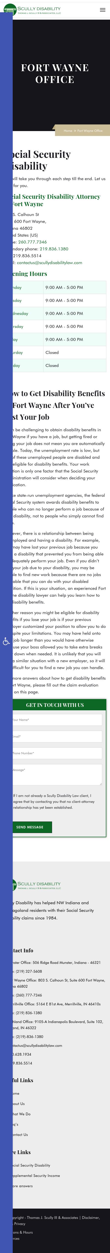 Scully Disability Law - Fort Wayne IN Lawyers