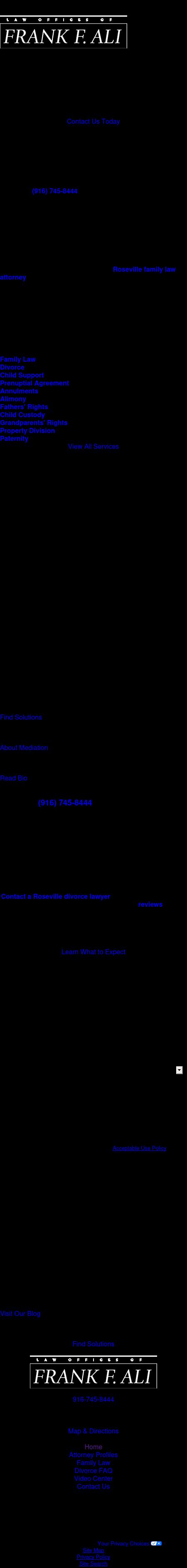 Law Offices of Frank F. Ali - Roseville CA Lawyers